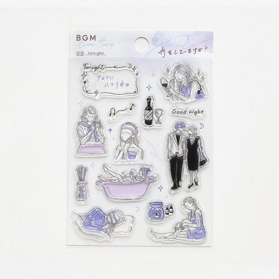 BGM Clear Stamp - Adult Girl - Night