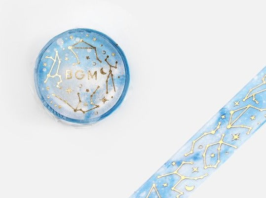 BGM Washi Tape - Constellation Blue Sky