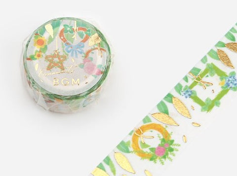 BGM Washi Tape - Flower Wreath Ornaments