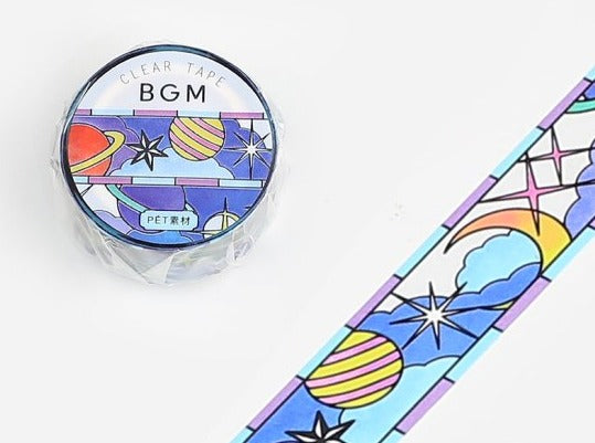 BGM Clear Tape - Stained Glass Planet