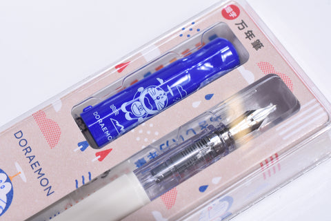 Pilot Kakuno Fountain Pen - Doraemon Series - White Barrel/Blue Cap