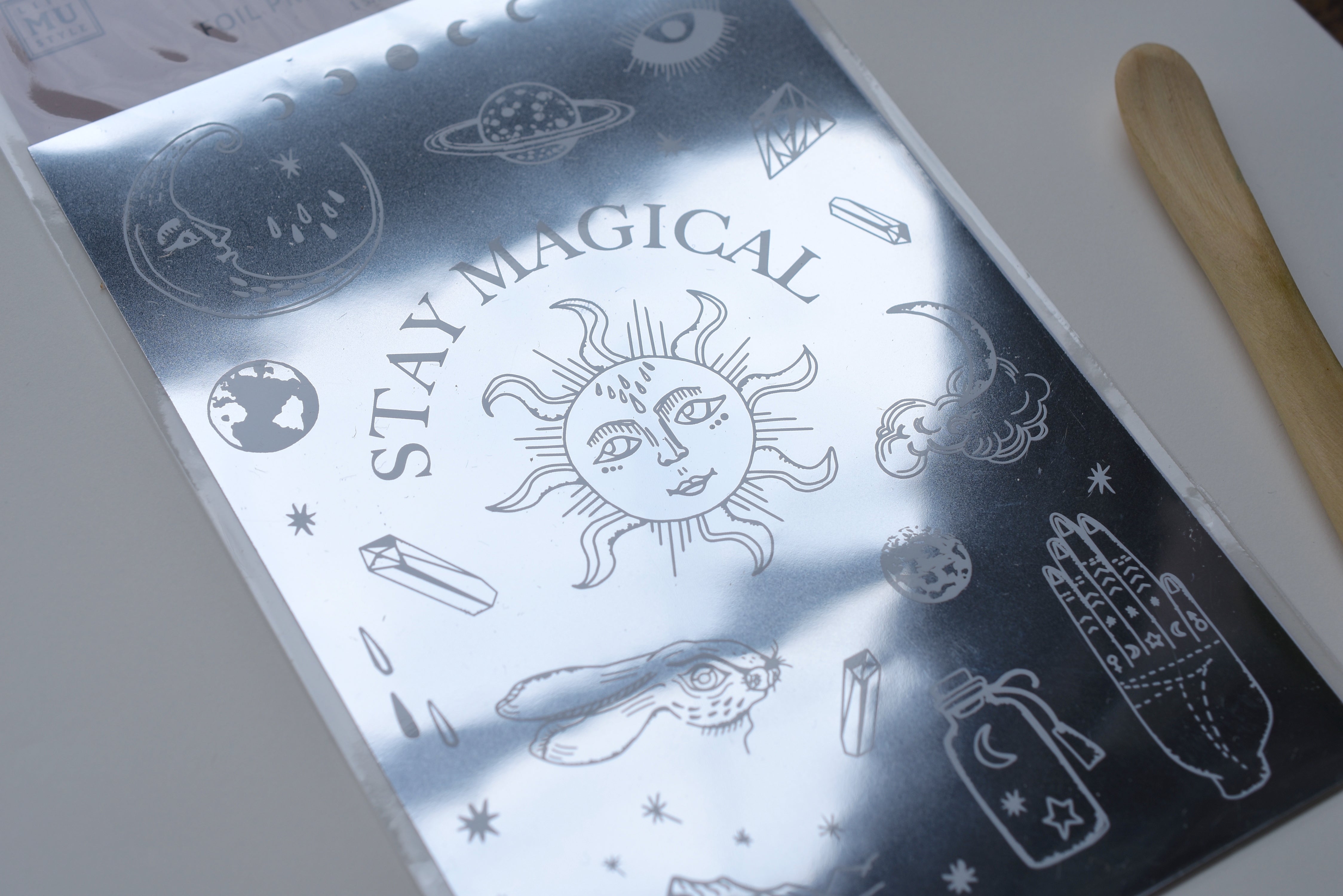 MU Print-On Silver Foil Stickers - Stay Magical - #1