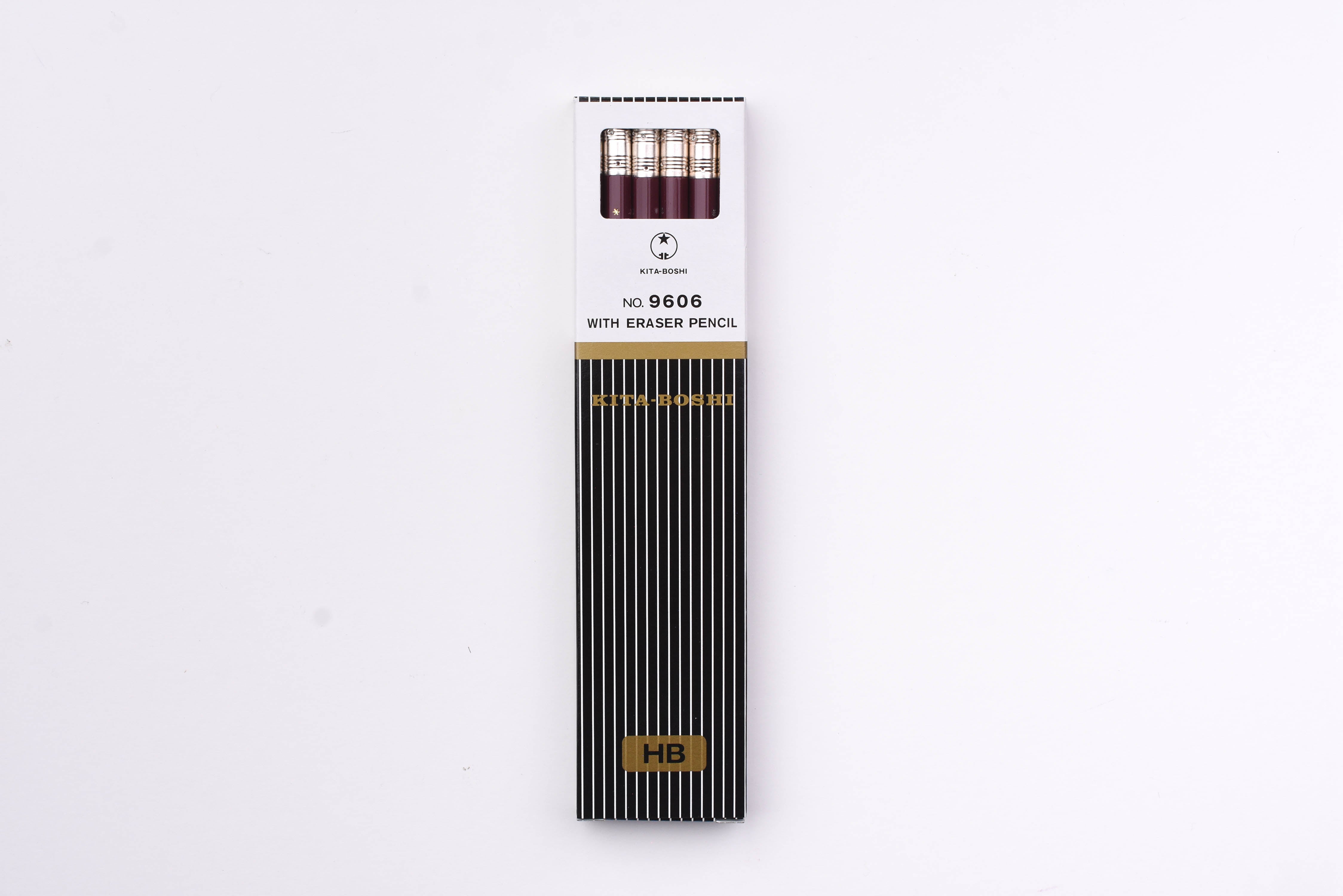 Kitaboshi 9606 Pencils with Eraser - HB - Set of 12