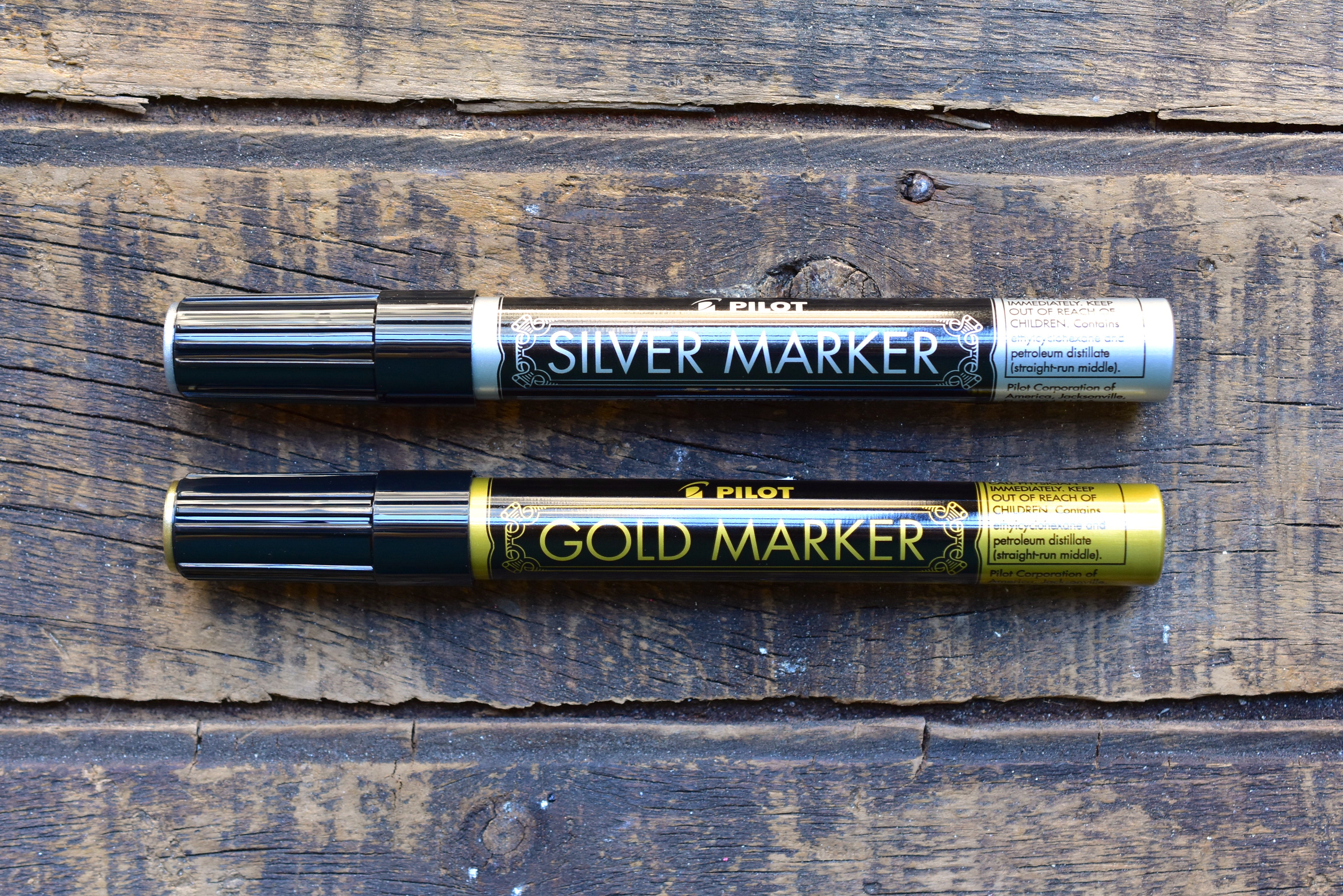 Pilot Gold & Silver Metallic Paint Marker - Medium