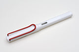 LAMY Safari Fountain Pen - White with Red Trim - Special Edition