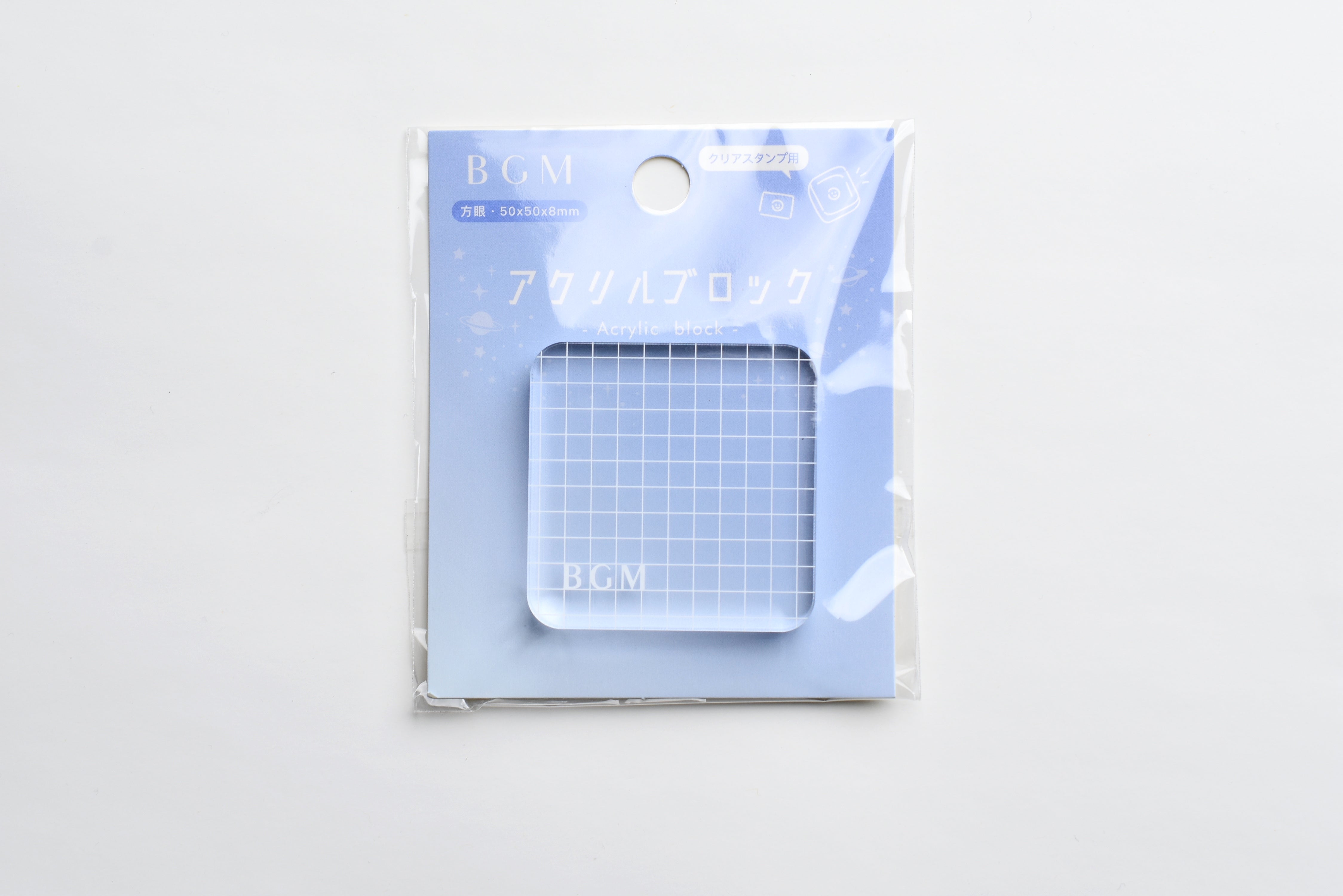 BGM Clear Stamp Acrylic Block - Grid