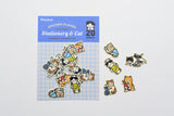 Plain Stationery Washi Flake Sticker Stationery and Cat