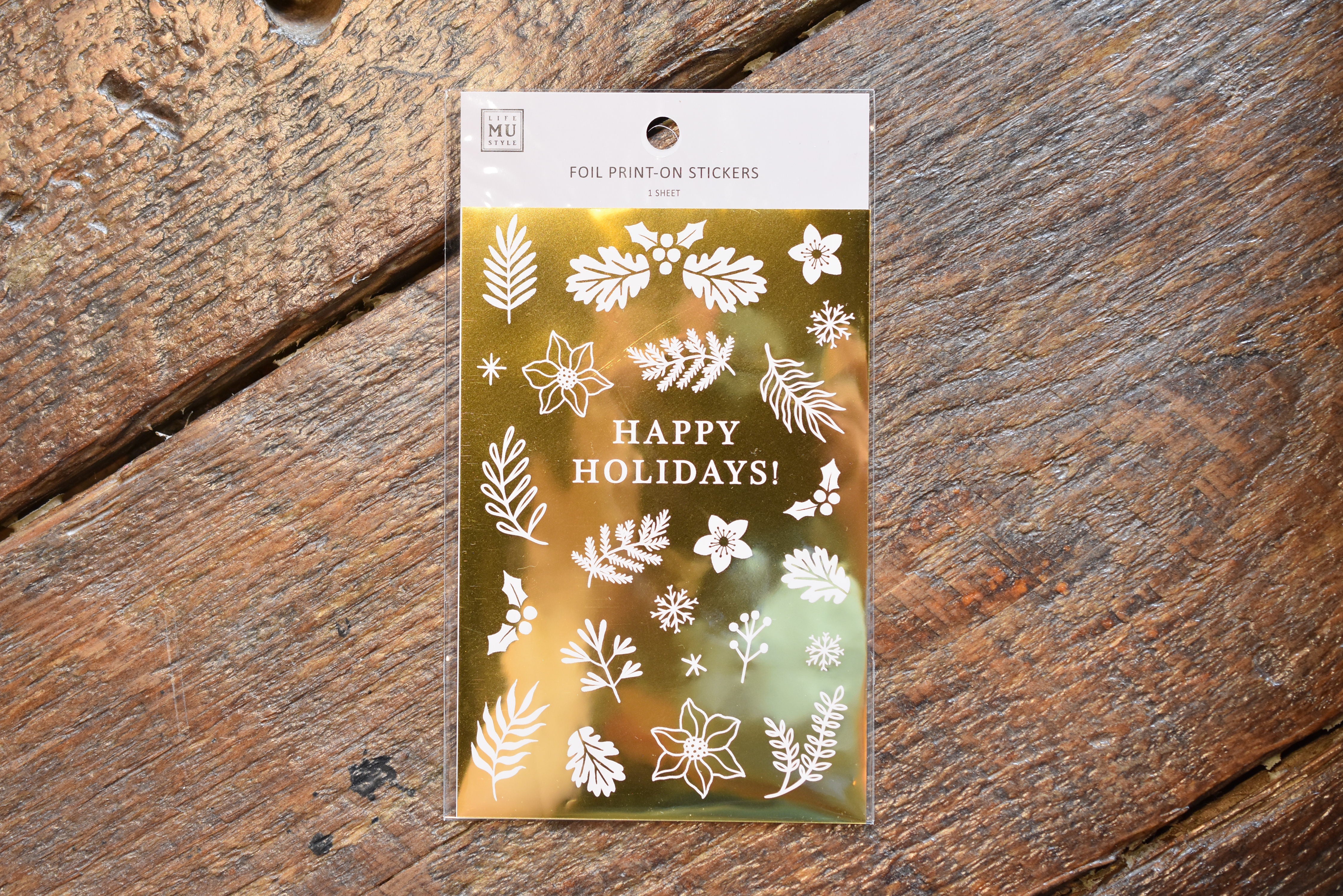 MU Print-On Gold Foil Stickers - Holiday 2021 - Happy Holidays! - #1