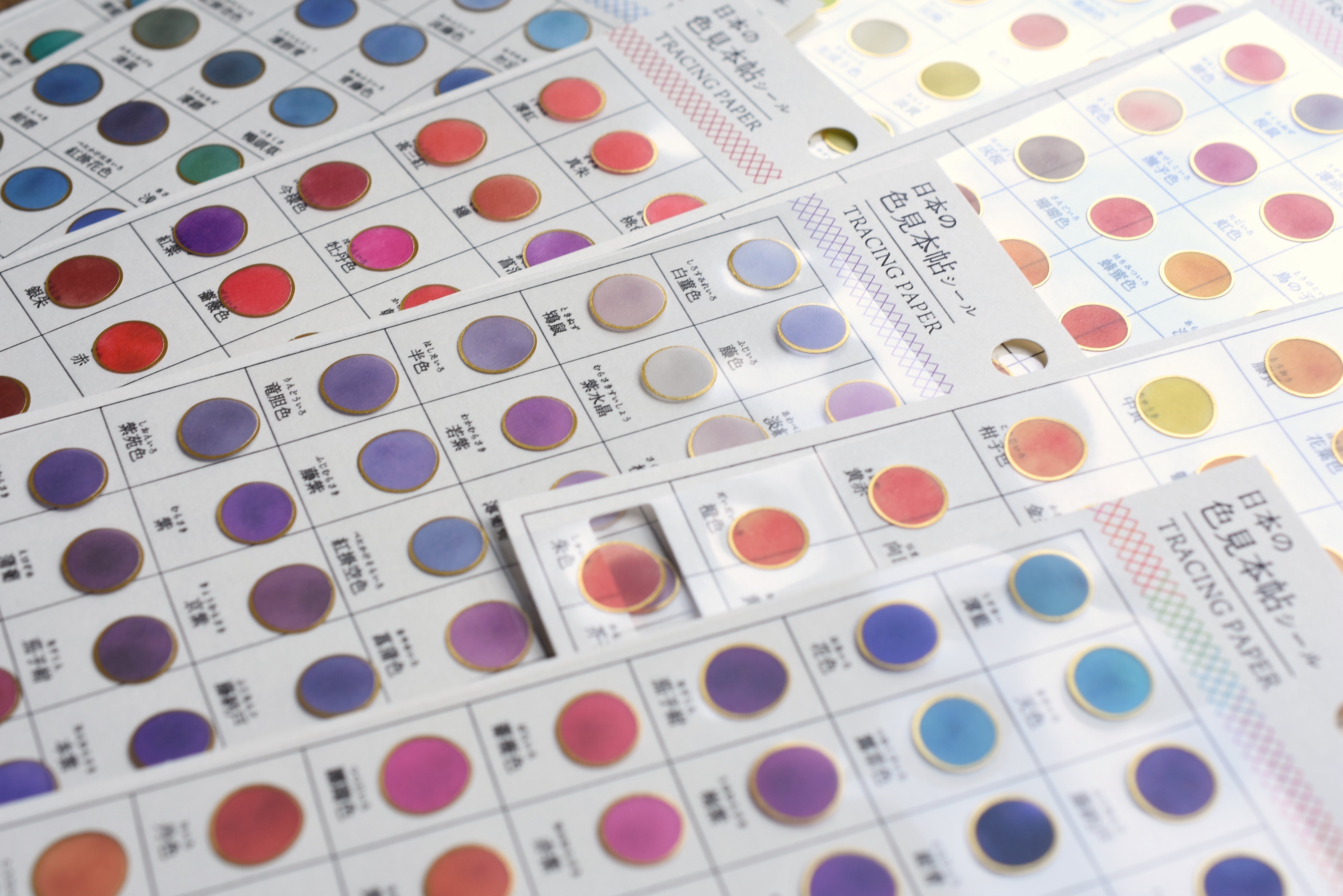 Kamio Color Tracing Stickers with Gold Foil Border