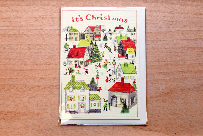 Cavallini - Greeting Card - Christmas Village