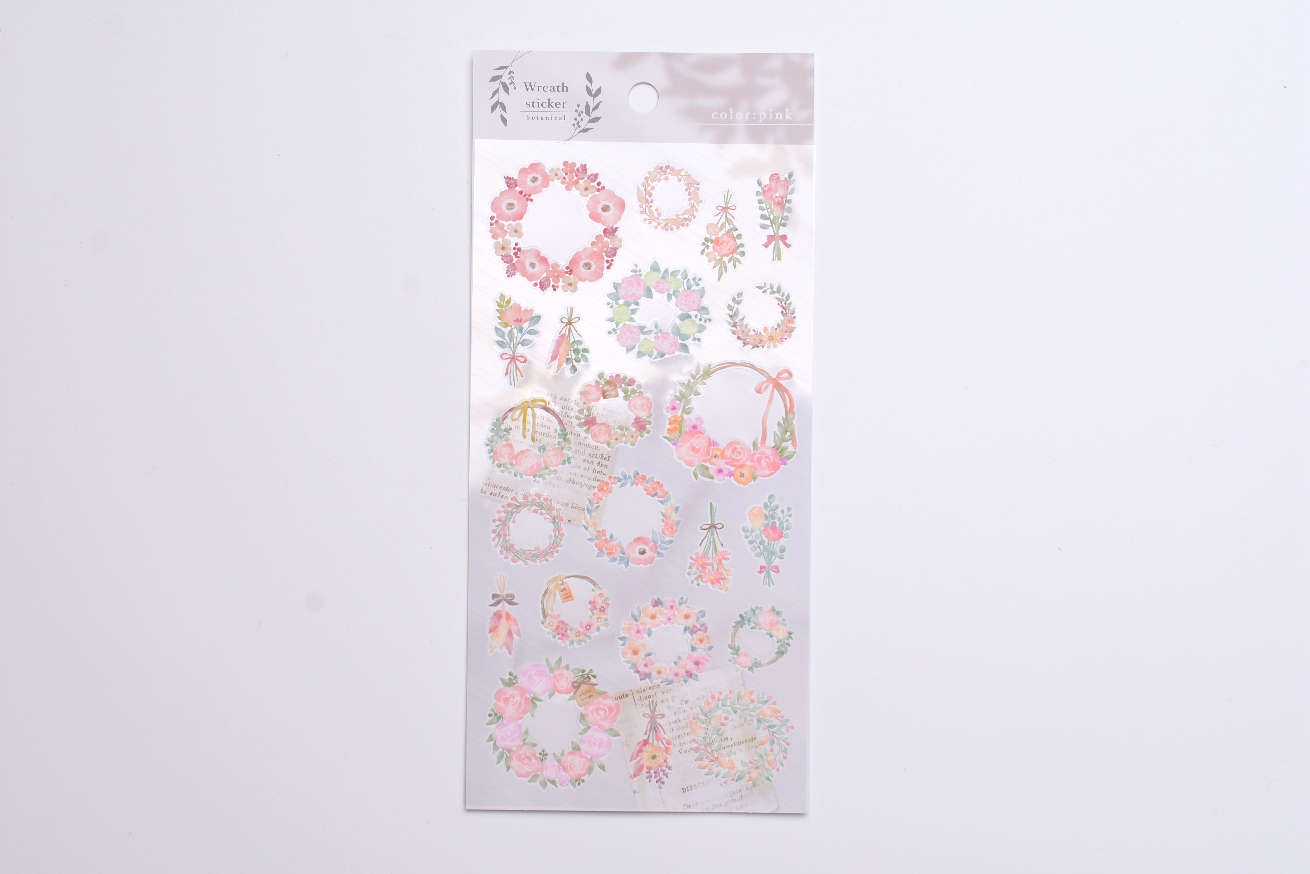 Wreath Sticker - Pink