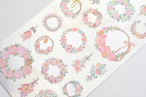 Wreath Sticker - Pink