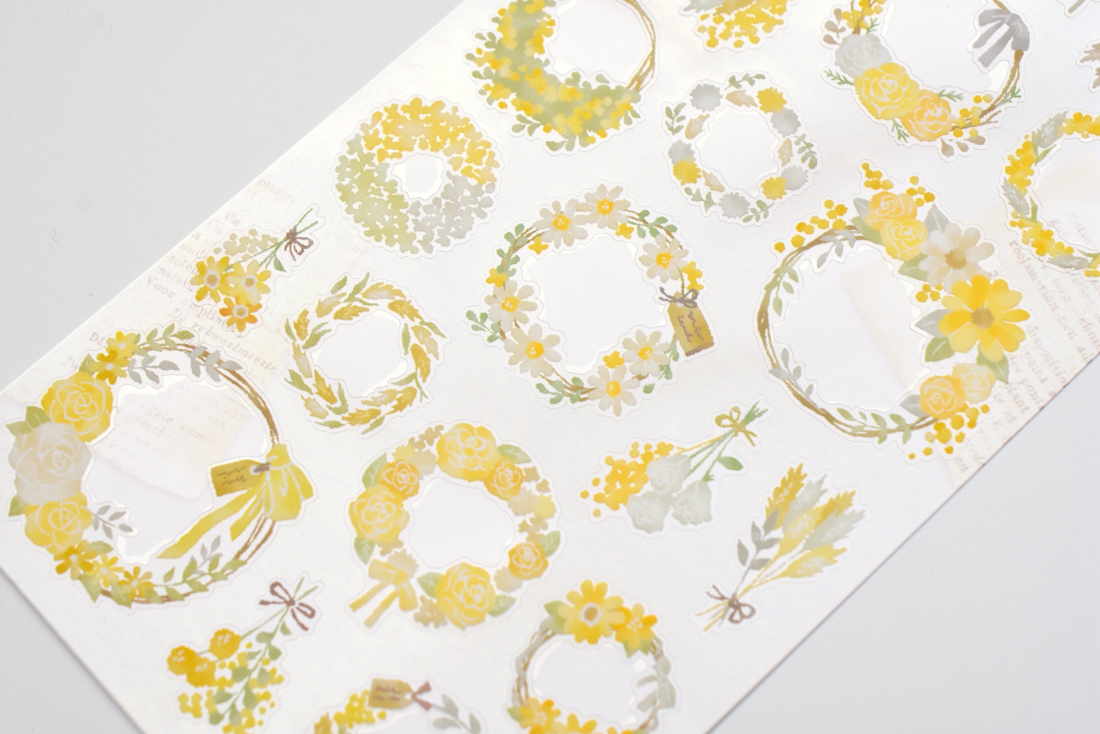 Wreath Sticker - Yellow