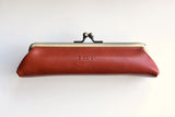 Life Leather Pen Pouch with Clasp - Brown