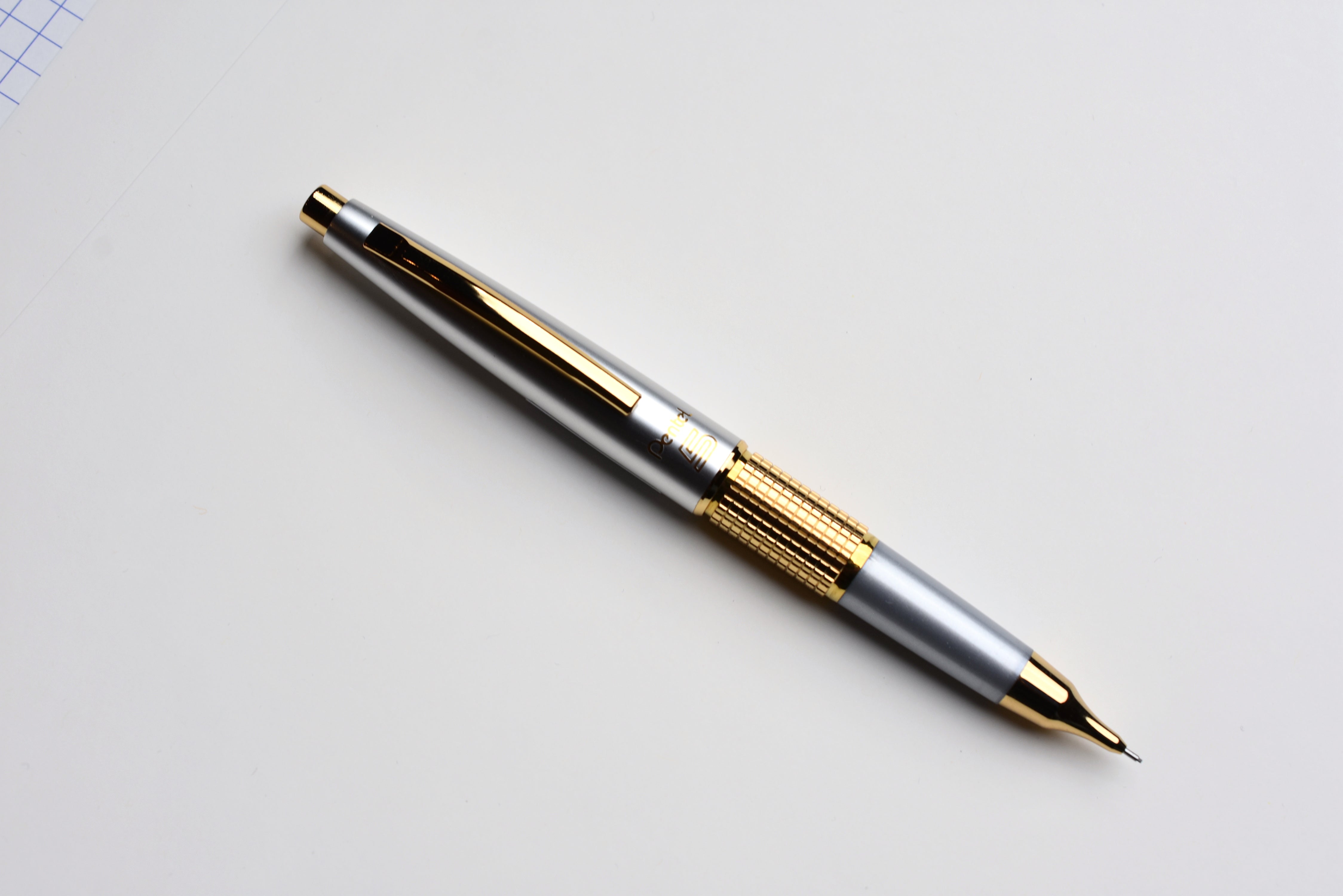 Pentel 5 Mechanical Pencil - Special Edition Silver Gold - 0.5mm