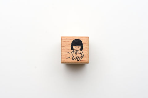 Yohand Studio Wooden Stamp - Hugging Fluffy Cloud Dog