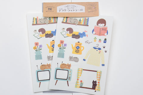 Furukawa Paper Me Time Decoration Sticker Sheet - Staying Home