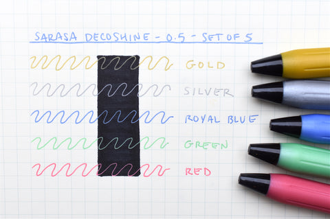 SARASA Decoshine Color - 0.5mm - Set of 5