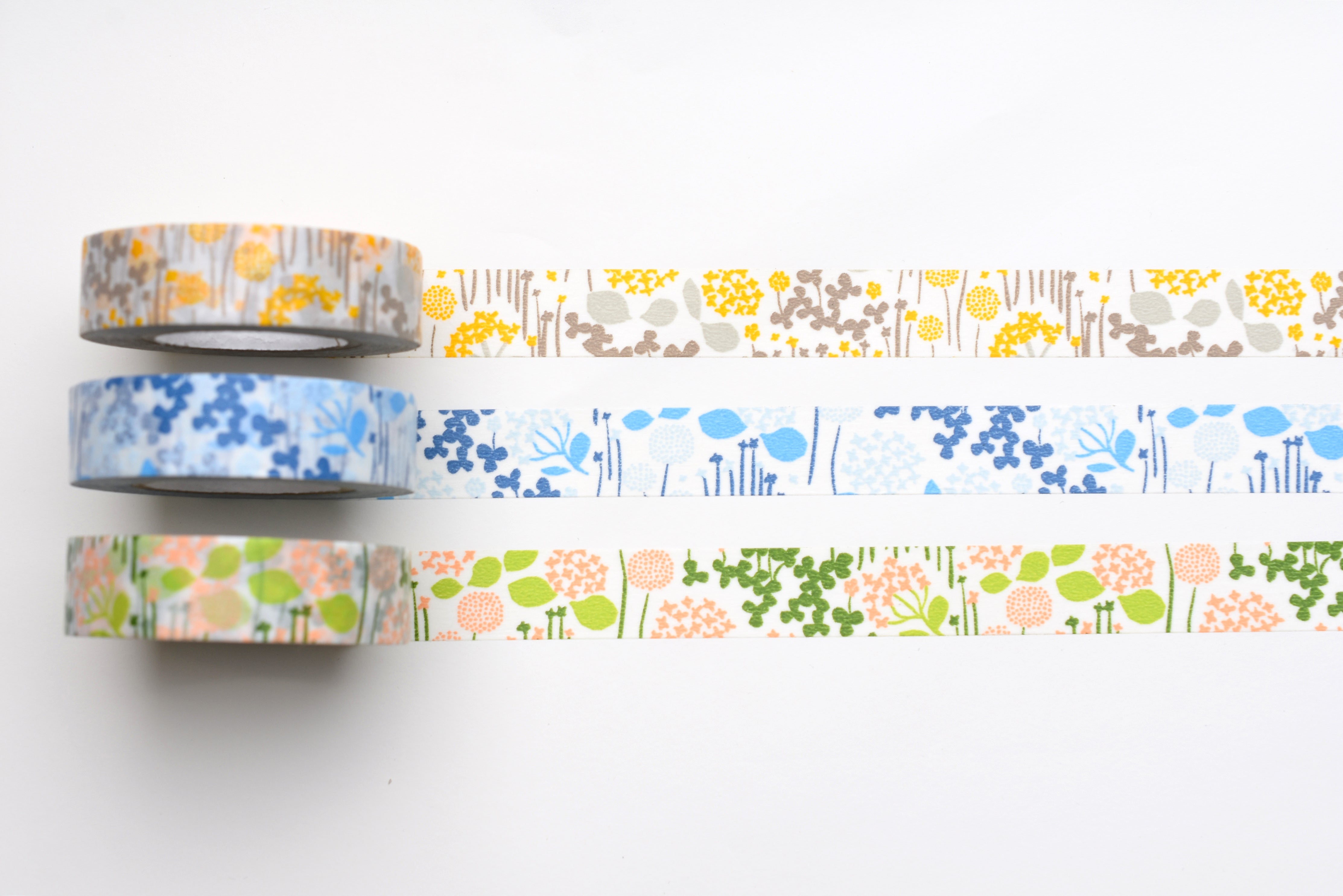 Classiky - ten to sen Little Garden Masking Tape - 15mm - Set of 3