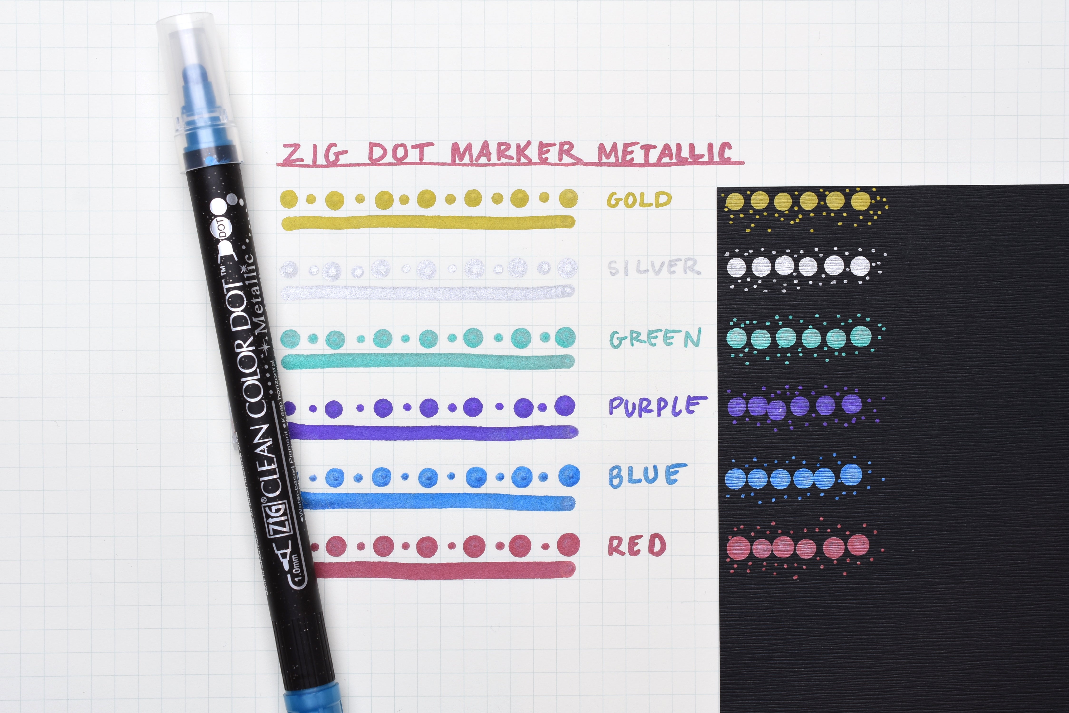 Kuretake ZIG Clean Color Dot Marker - Metallic