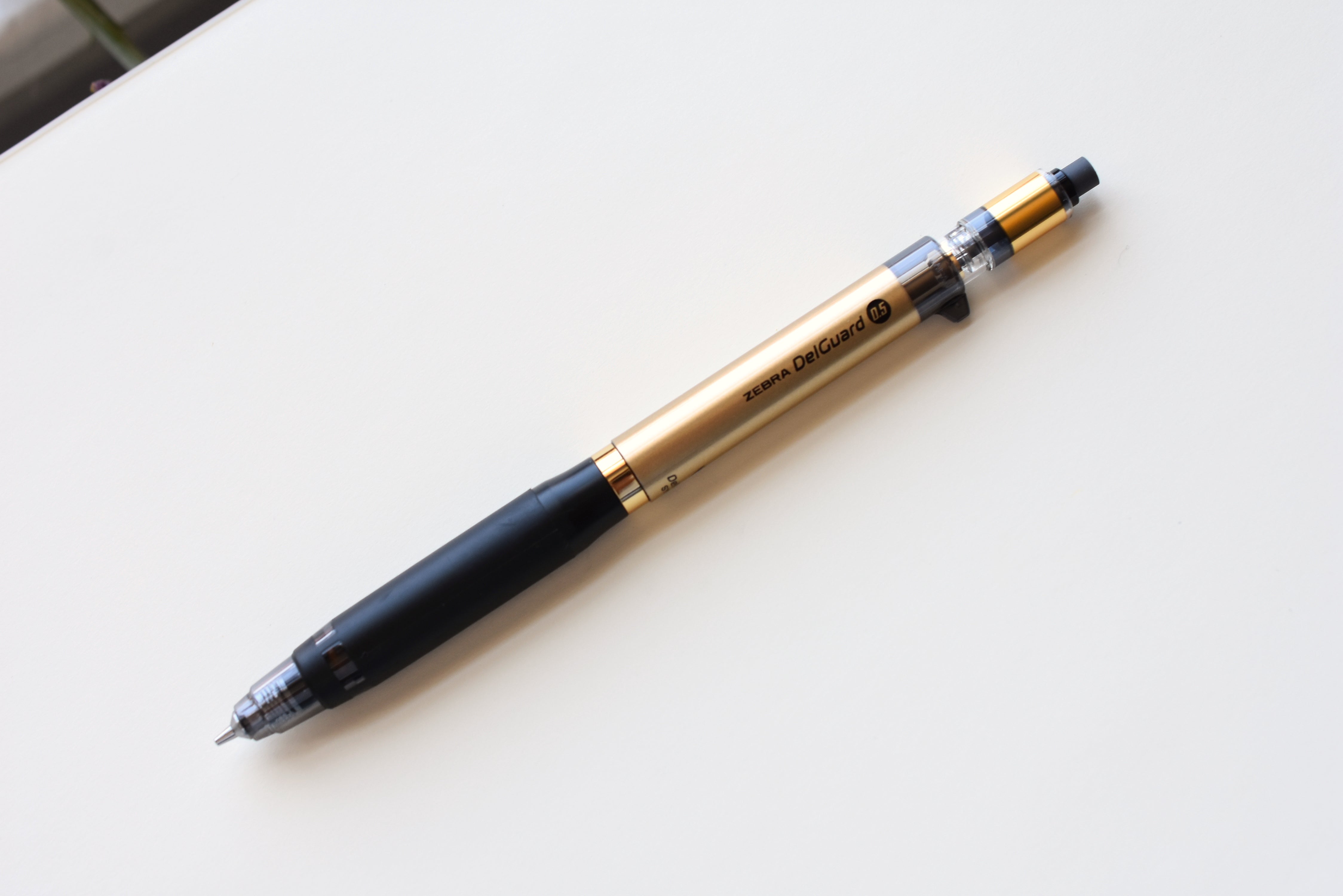 Zebra DelGuard Mechanical Pencil Type ER - 0.5mm - Limited Gold Black