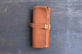 The Superior Labor Leather Roll Pen Case - Light Brown