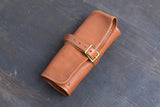 The Superior Labor Leather Roll Pen Case - Light Brown