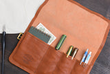 The Superior Labor Leather Roll Pen Case - Light Brown