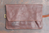 The Superior Labor Leather Roll Pen Case - Dark Brown