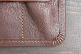 The Superior Labor Leather Roll Pen Case - Dark Brown