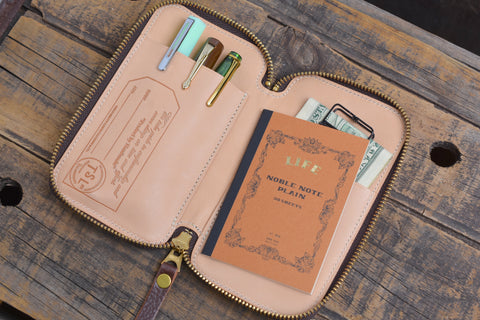 The Superior Labor Zip Pen Case - Dark Brown