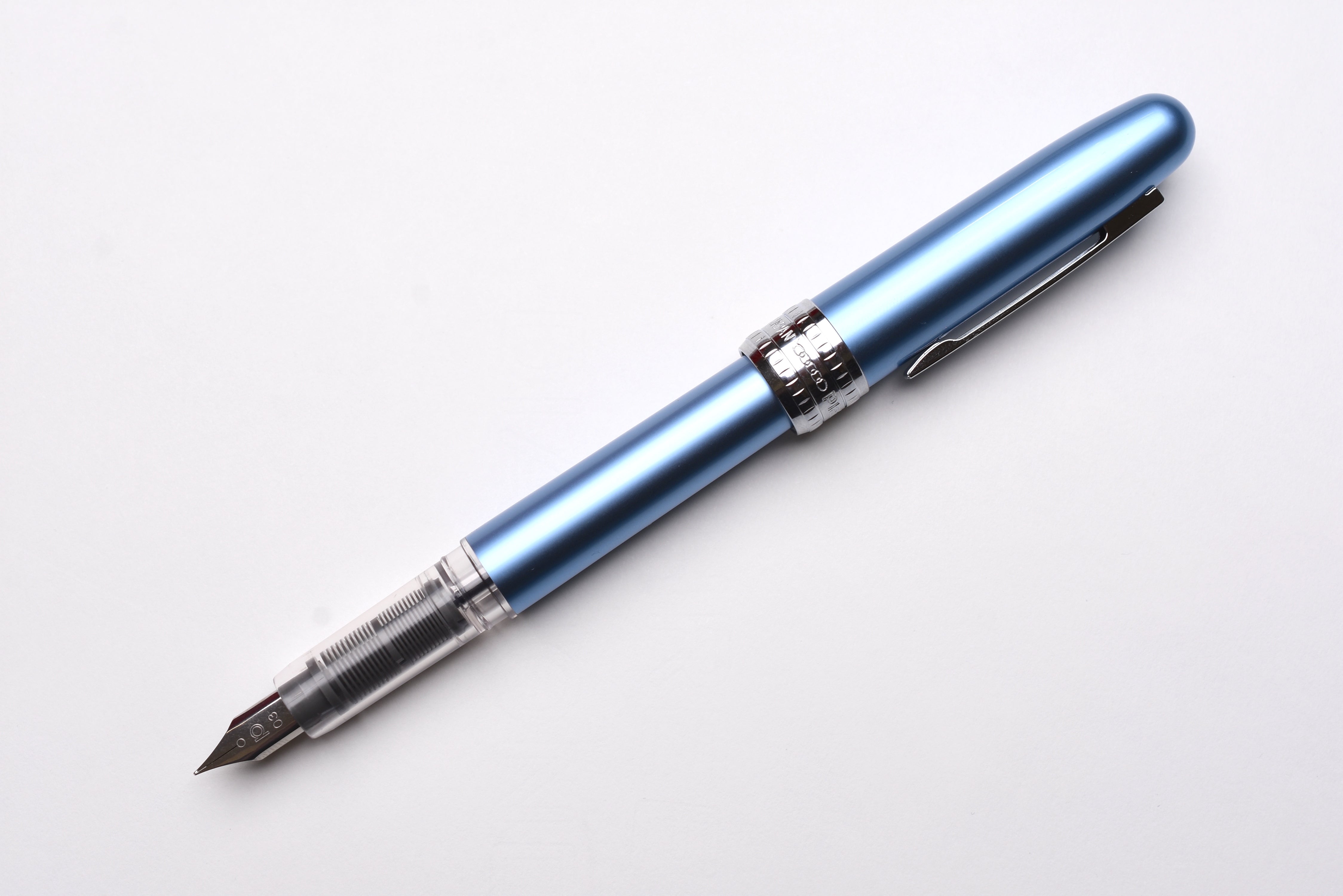 Platinum Plaisir Fountain Pen - Frosty Blue