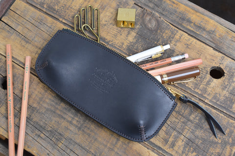 The Superior Labor Leather Pen Case - Black