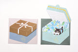 Furukawa Paper Cat Gift Box Mini Die Cut Letter Set