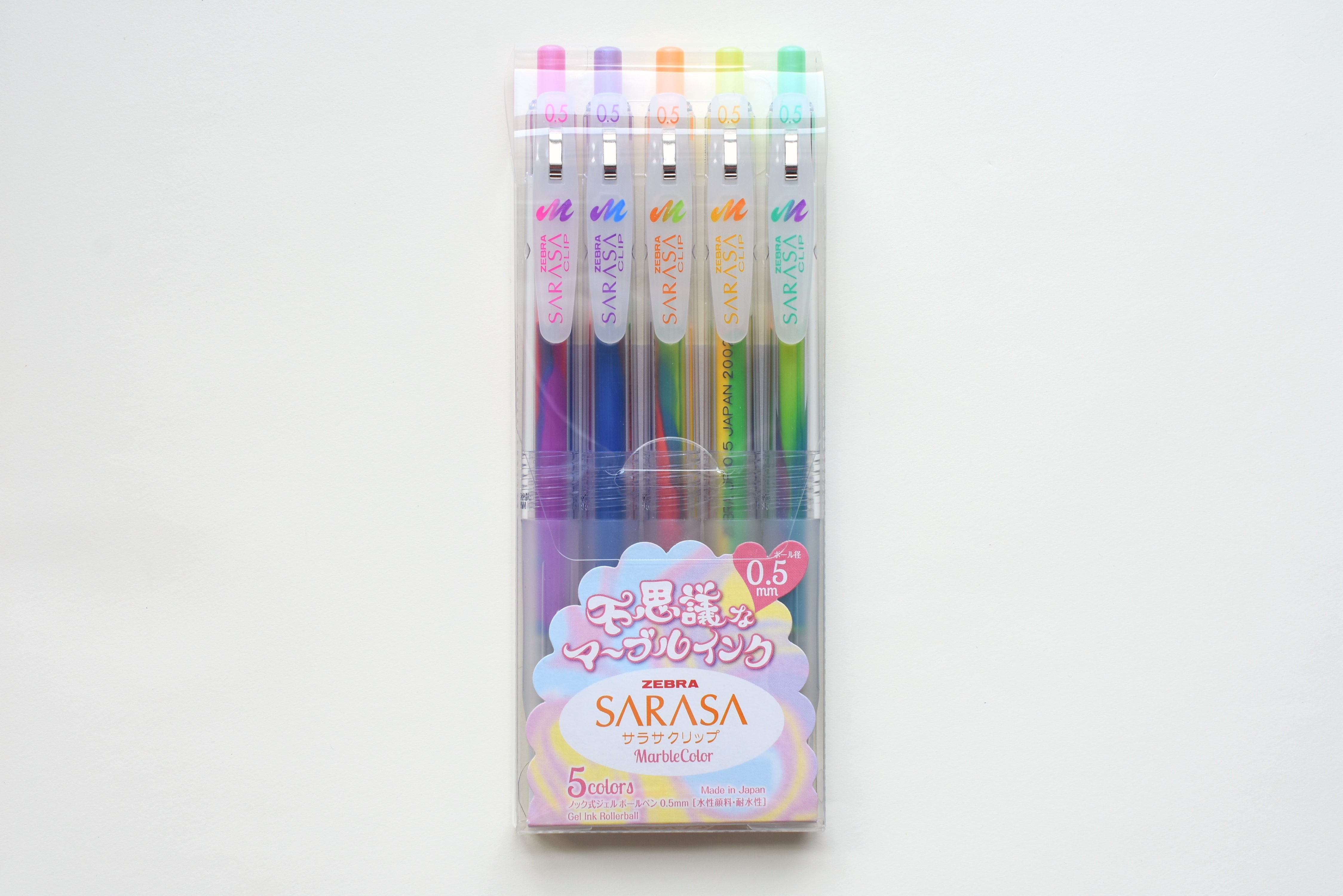 SARASA Clip Marble Color - 0.5mm - Set of 5