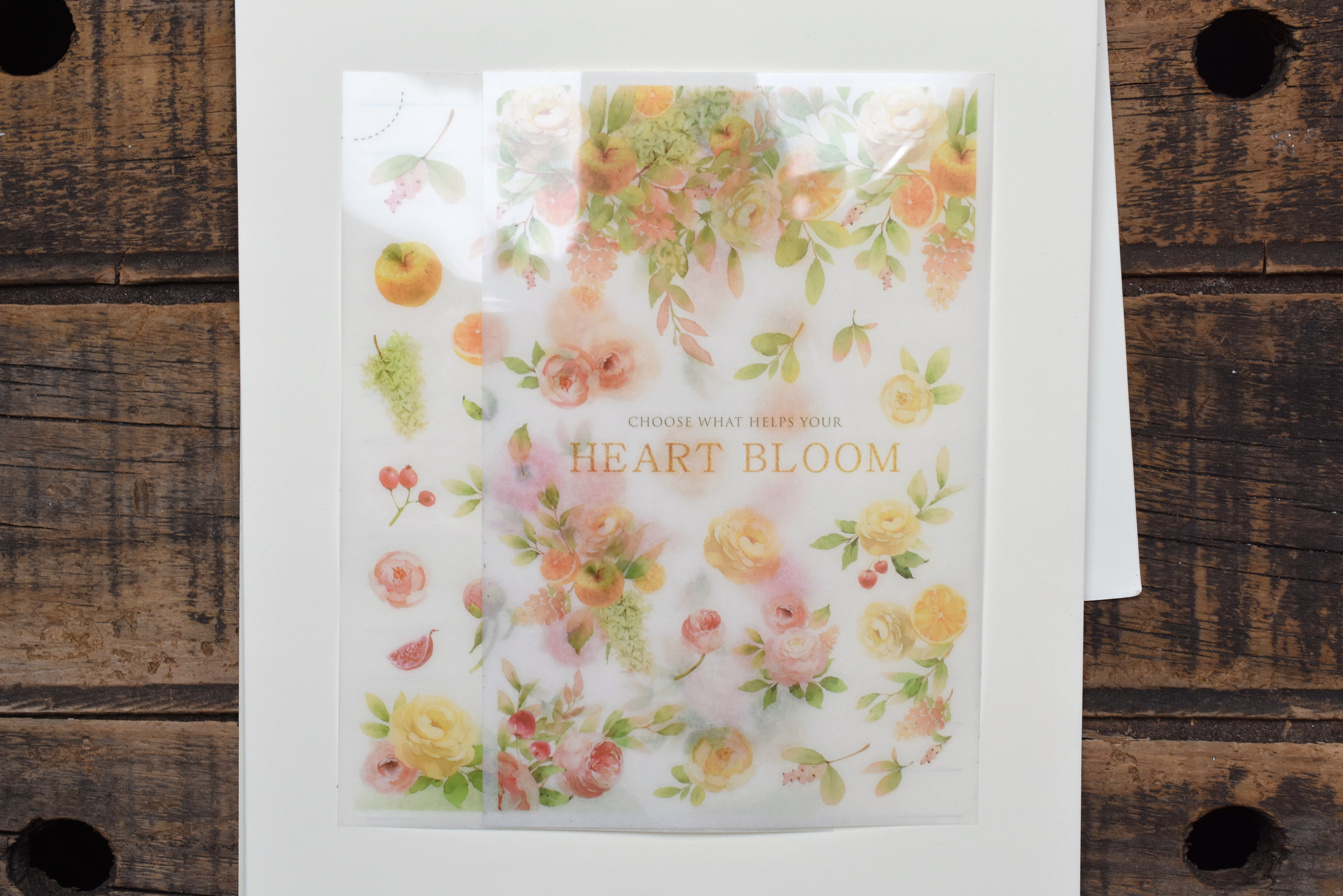 MU Print-On Stickers - Citrus Heart Bloom - #172