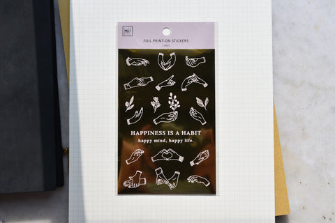 MU Print-On Gold Foil Stickers - Habit of Happiness - #5