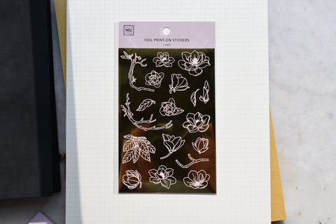 MU Print-On Gold Foil Stickers - Garden Scenes - #4