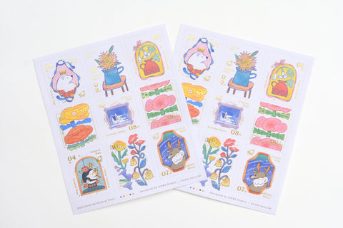 OURS x Koopa Bedtime Story Stamp Stickers