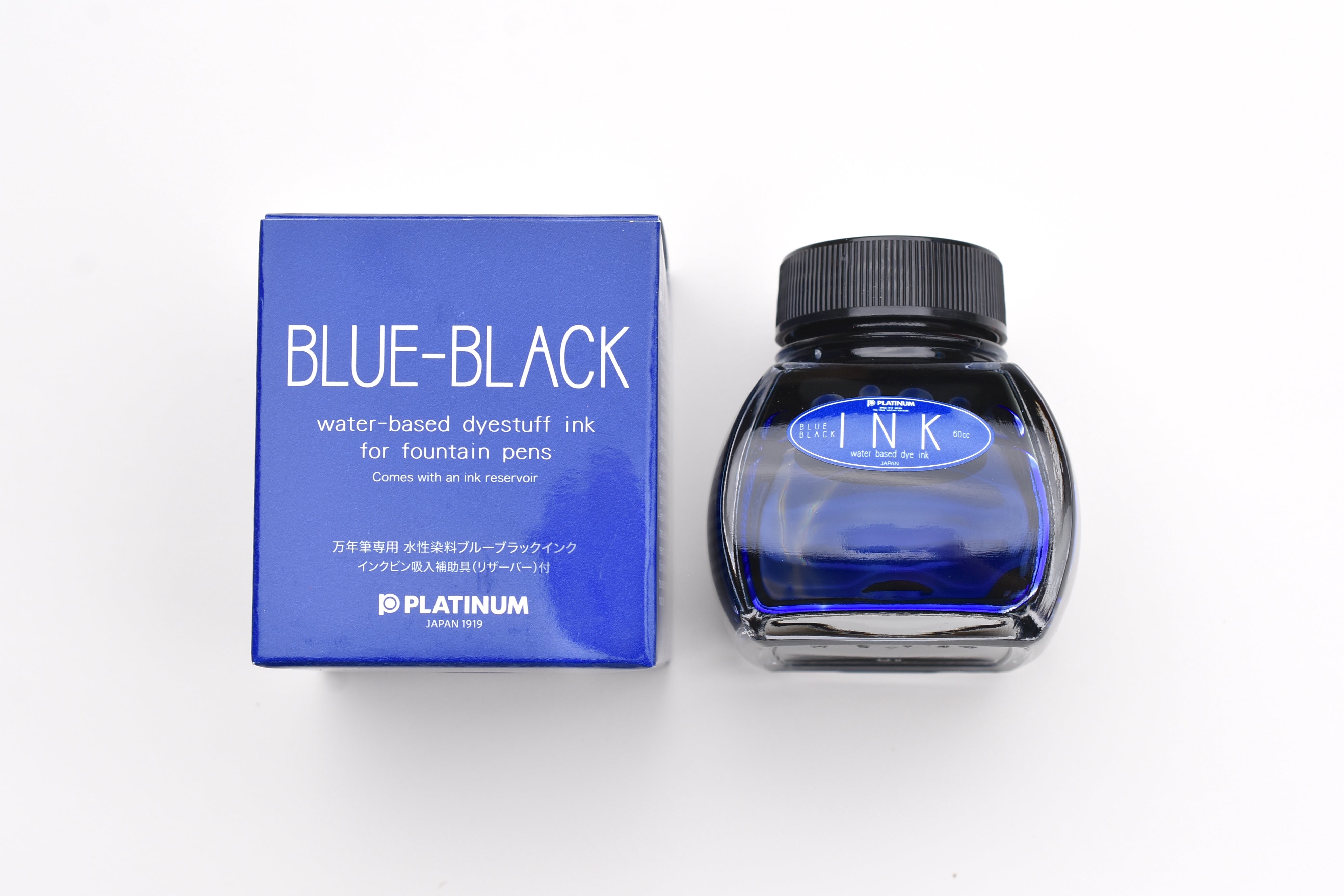 Platinum Blue Black Ink - 60 ml Bottle