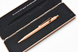 Caran d'Ache 849 Metal Ballpoint Pen - Brute Rose With Metal Slim Pack Case