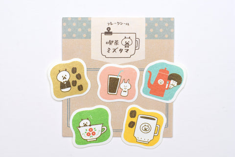 Papier Platz x Mizutama Cafe Series Flake Sticker - Fun Cafe Shapes