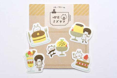 Papier Platz x Mizutama Cafe Series Flake Sticker - Cafe Sweets