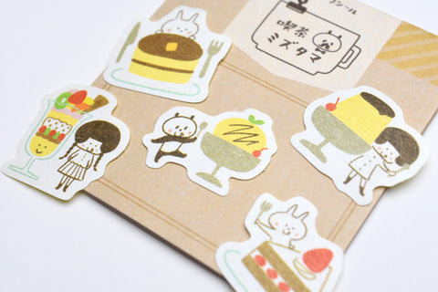 Papier Platz x Mizutama Cafe Series Flake Sticker - Cafe Sweets