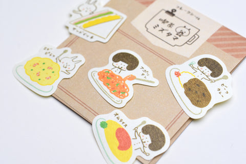 Papier Platz x Mizutama Cafe Series Flake Sticker - Cafe Foods