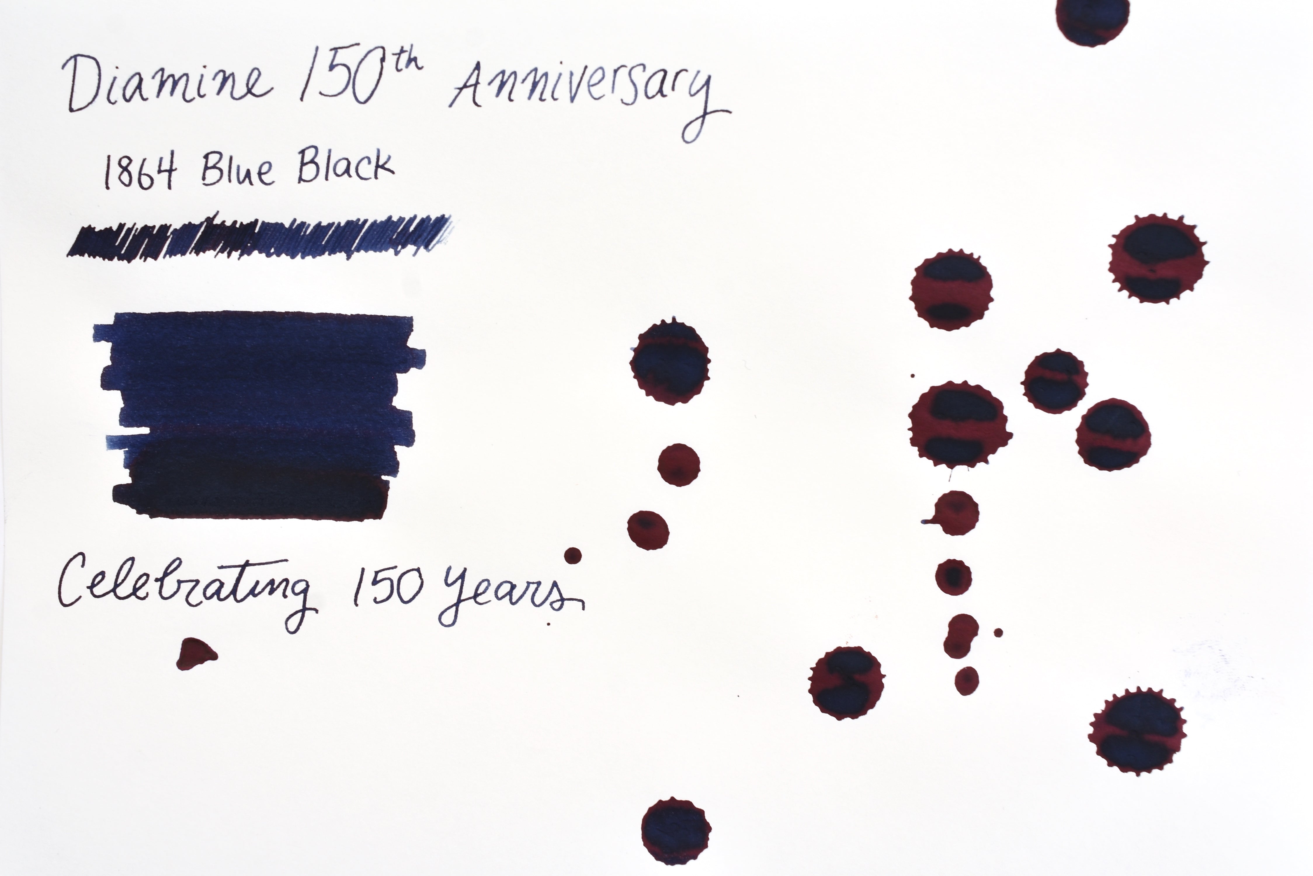 Diamine Fountain Pen Ink - 150th Anniversary Series - 1864 Blue Black