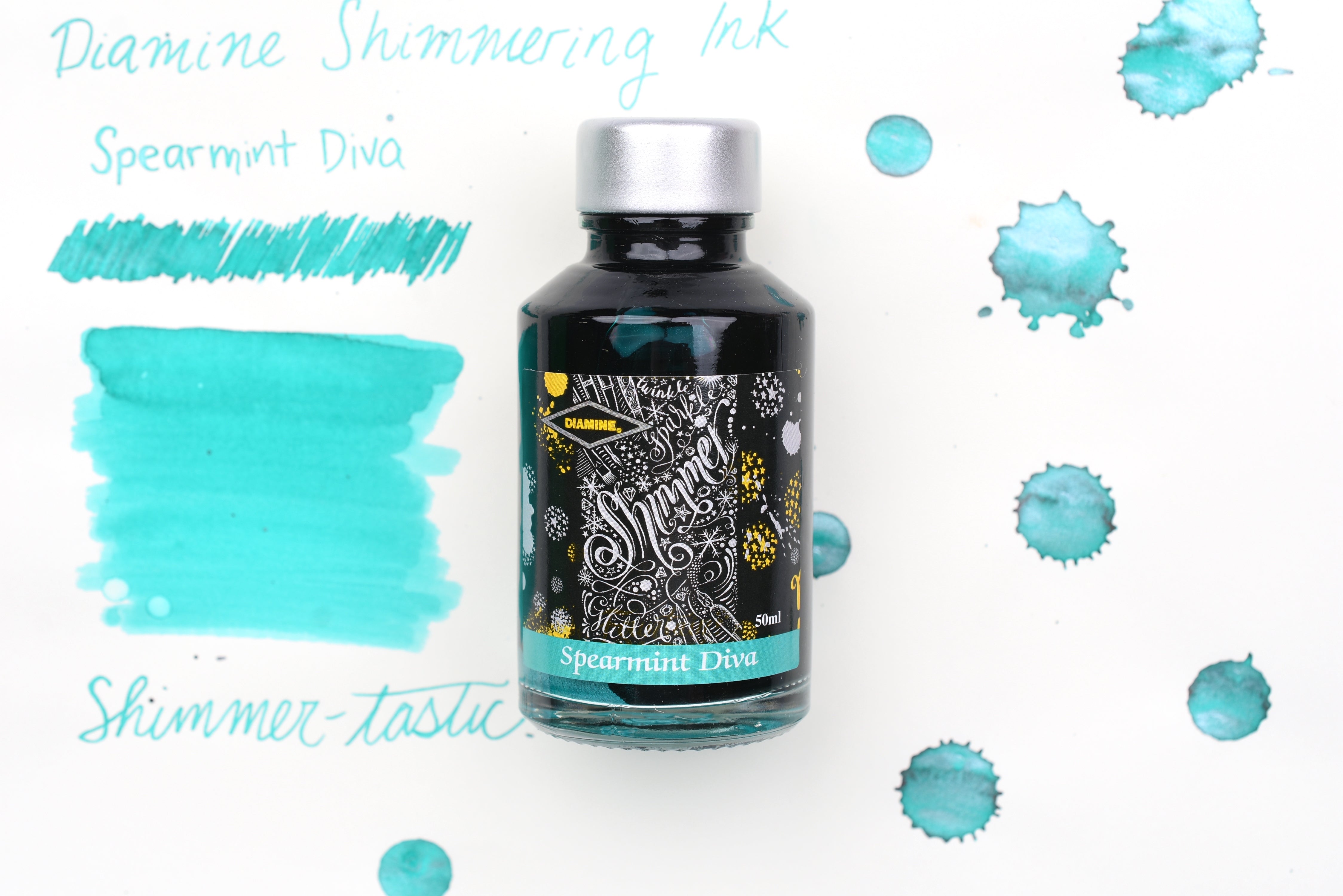 Diamine Shimmer Ink - Spearmint Diva - 50mL