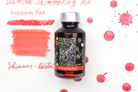 Diamine Shimmer Ink - Firestorm Red - 50mL