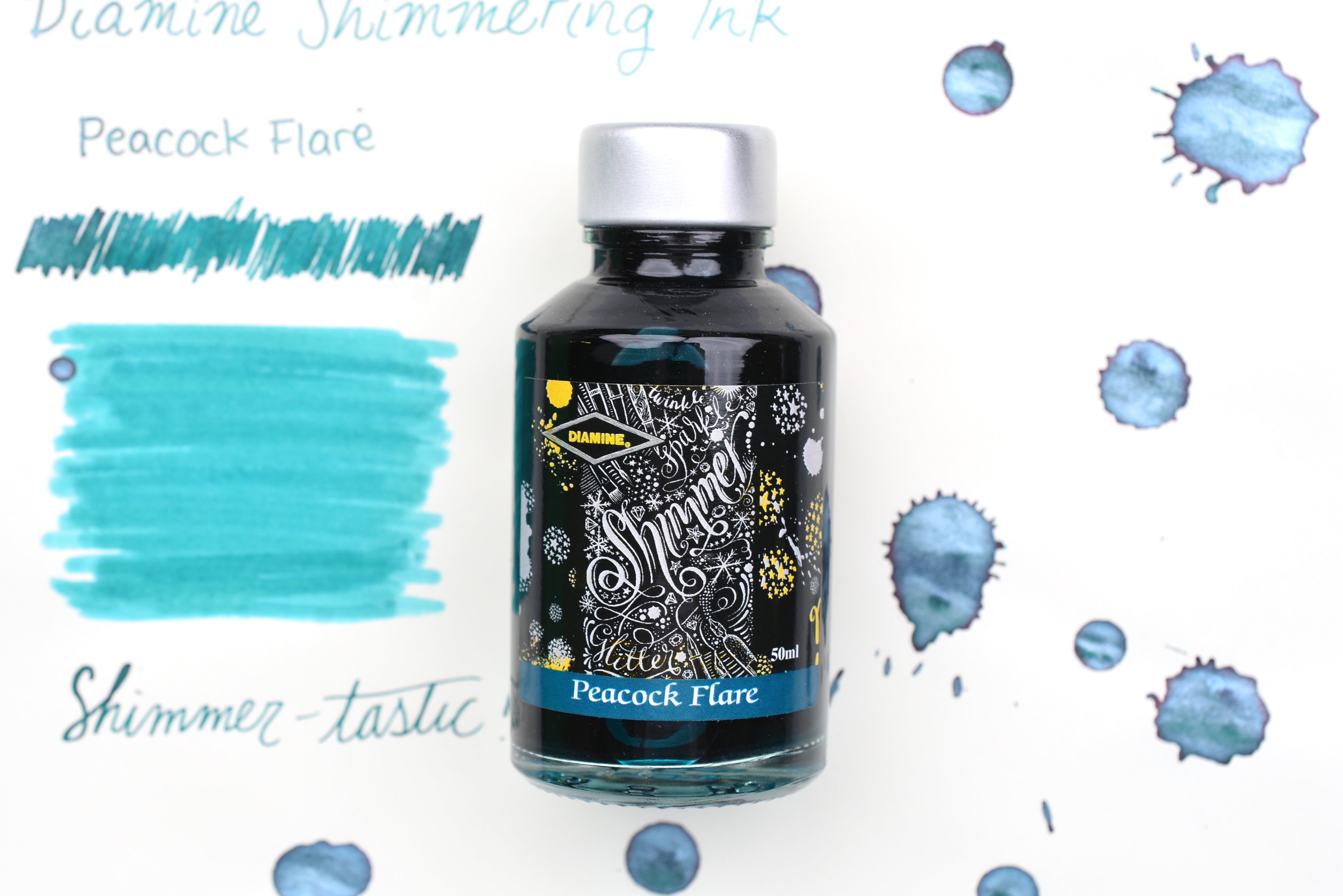 Diamine Shimmer Ink - Peacock Flare - 50mL