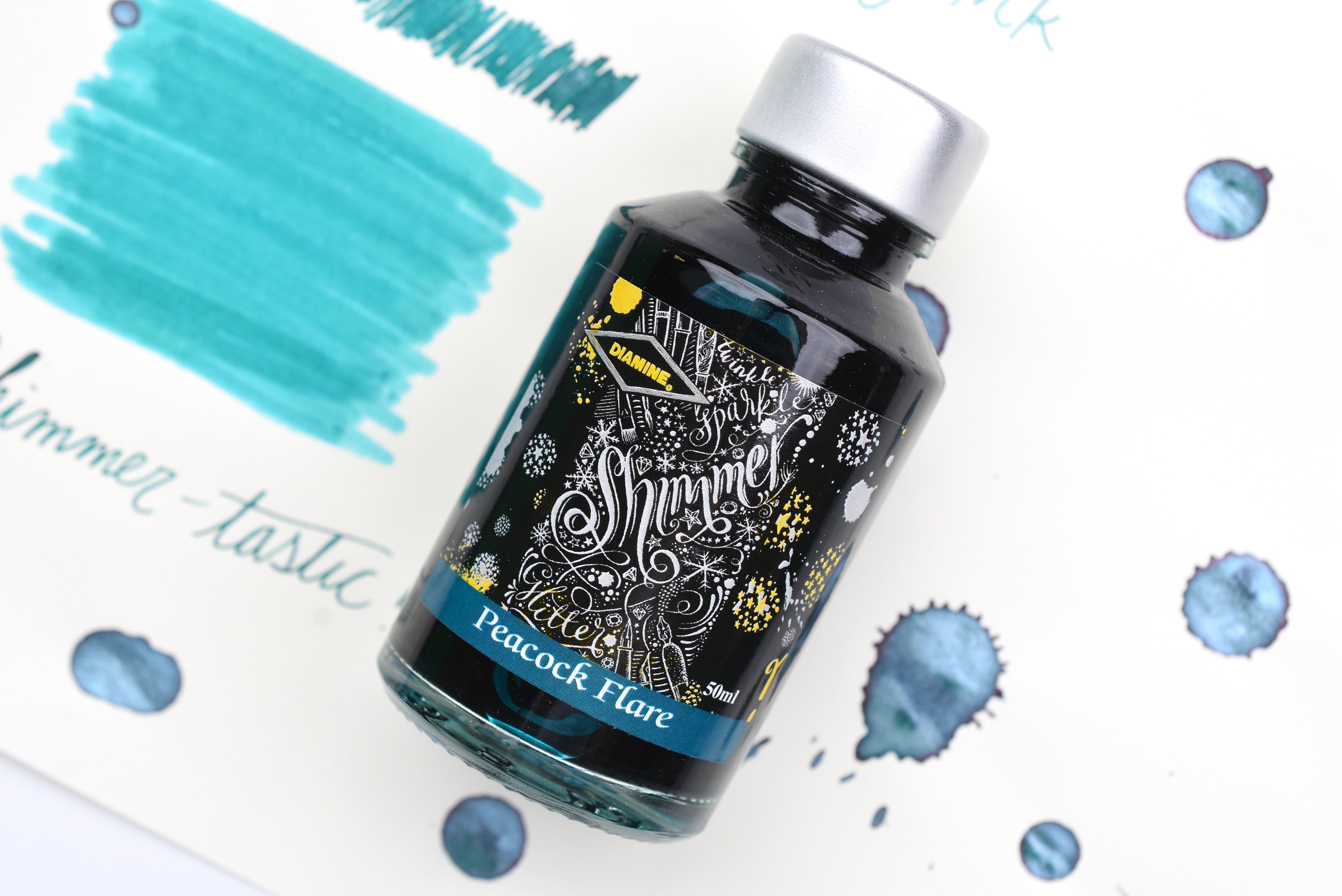 Diamine Shimmer Ink - Peacock Flare - 50mL